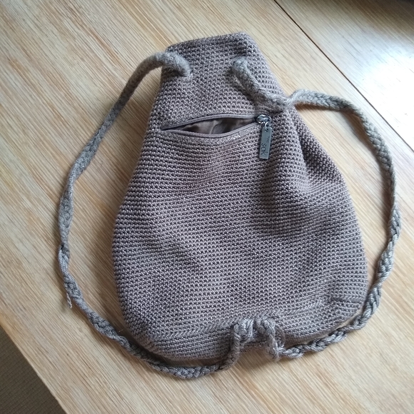 Tan woven Sak backpack purse - Picture 2 of 6